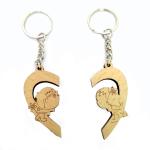 HALO NATION Multicolor Wood Couple Keychain