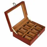 Leather World Brown Pu Leather Watch Box