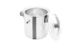 Kaviraj Stainless Steel Induction Base Milk Boiler with Steel Lid and handle 1.5 L