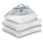 TUFFPAULIN Plastic 10X 8Ft 120 Gsm Transparent Tarpaulin Tirpal Tadpatri Tharpai Thadika,Extra Strong,Reinforced,Uv Resistant,100Percentage Waterproof Virgin,6 Layer Mlcl 3D Rib Technology,1 No,96x120x0.03 In