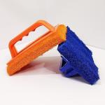 Shopimoz Scrubber Brush for Bathroom Kitchen Floor Cleaning with Handle (Multicolor) Set of 2