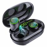 Edyell C5s Bluetooth 5.0 Black Wireless Waterproof Earbuds with Charging Case