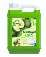 VINITREE Green Avocodo Dish Washing Liquid | 2x Faster Tough Grease Removal & Natural Fragrance | Removes Odour (5 LTR)