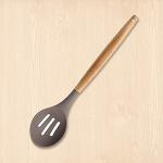 Sabichi Slotted Spoon, Silicone, Grey, 69 Ounce