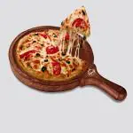 Homifi Wooden Pazzac Handmade Pizza Platter/Snack Serving Plates/Pizza Holder for Kitchenware & Restaurants (8 inches)