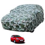 Auto Hub Car Body Cover Compatible with Ford Figo with Mirror Pockets, Triple Stitched, Water Resistant Car Cover, Forest