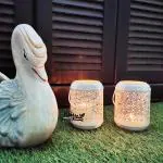 Blissful Decors Handcrafted Hanging Tealight Candle Holder/Tealight Holder Wall Hanging/Metal Tealight Holder (Cut Work White - Finish), Tealight Holder for Home Decor (2)