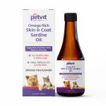 Petvit Omega Rich Skin & Coat Sardine Oil For All Ages Breed Dogs And Cats - 200ml