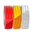 CREWBOLT High Visibility Reflective Tape|| Radium Tapes|| Red, White, Yellow - Safety Tape for Enhanced Visibility || 2 Inches|| 9 Meters || Pack of 3