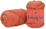 Simi Enterprise Salmon Acrylic Hand Knitting Wool, Art Craft Soft Fingering Crochet Hook Yarn, Needle Knitting Yarn Thread Dyed-Zb Art-Agh, 150 G