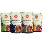9GRAMS Millet Muesli 4X100gms trial packs , Zero added Sugar, 11gm protein/serving