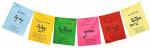 PARTY MIDLINKERZ Tibetan Prayer Multicolor Polyester Car Window Flag