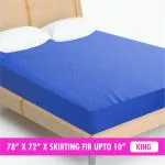 Poshleafs Premium Waterproof Cotton Mattress Protector/Bed Cover| Breathable with Elastic Fitted Straps (King (78