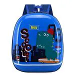 TAYLORED HOME Cute Toddler Cartoon Print Backpack 3D Cartoon School Kids Bag Lightweight Travel Friendly (Boy Scooter Blue)