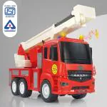NHR Rescue Trolley Elevator Friction Toy Construction Truck | Unbreakable Big Size Elevator Rescue Crane Toy | Engineering Toy | Diecast Rescue Truck with Light and Sound Pull Back Vehicles Toy Truck Toys for Boys and Girls