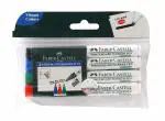 Faber-Castell Whiteboard Marker - SET of 4 RED,GREEN,BLUE,BLACK PACK OF 5