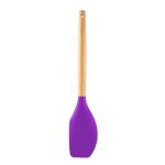 Baskety Purple Non-Stick Heat-Resistance Silicone Spatula with Wooden Hanlde Turner