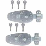 Foora Ht 6 Turn/Chal 11 Pin Brass Cylinder Polished Inter Door Lock with 3 Hi-Tech Keys
