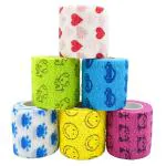 QpetsKinesiology Tape for Physiotherapy, Stmandy Vet Tape wrap, wrap Bandage, Adhesive wrap Bandage for The Person or The Pets (Cat, Dogs and Other Animal) who was injure or Have Wounds