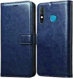 BINTAGE Flip Cover for Infinix X650C / Hot 8 (Blue, Grip Case, Pack of: 1)