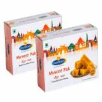 GHASITARAM'S Mysore Pak 200g ( Pack of 2 ) For Gifting Purpose On Diwali,Rakshabandhan