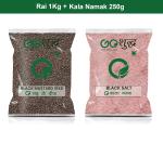Goshudh Kala Namak 250g & Rai 1Kg Combo Pack 1250g