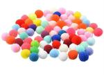 BanteyBanatey Mini Pom Pom Balls Mixed Colour for Art and Craft & DIY 1 cm (100Pcs)