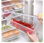 ZooY 6pcs fridge container Plastic Freezer Storage Containers for Fish, Vegetables, Fruits (1500ML)