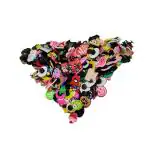 Silly Panda Shoe Decoration Charms Clubs Shoe Charms Silicon Sticker for Crocs & Clogs Sandals Add a Touch of Personality to Your Shoes Random Set