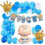 GROOVY DUDZ 6 Month Birthday Decoration for Baby Boy/Girl Half Year Birthday Decorations Set (40pc)
