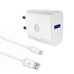 Nu Republic Sprint Ultra 12W Superfast Charger ( Adapter with Cable USB-A To Micro USB , White)