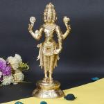 ARTVARKO Washable Brass Brahma Statue - 10 inch