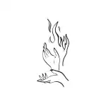 SIMPLY INKED Inner Fire Temporary Tattoo, Designer Tattoo for all (Inner fire tattoo) Pack of 2