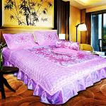 RUH ROSE Printed Sati VIP Double Bed Bedding Wedding Set 1 Bedsheet and 2 Pillow Covers, Wedding Bedsheet, Platinum Superior. Set of 3(PINK) (FSB_011)