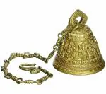 Idol Collections Gold Brass Ashta Vinayaka Ganesha Ganesh Murti Statue Temple Hanging Bell