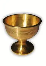 4B INTERNATIONAL_Handcrafted Bell Metal Bowl with Stand (Ban Bati) - 400 Grams