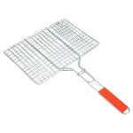 Delzon Stainless Steel Barbecue Bbq Grill Net Basket Roast Grilling Tray Plated With Handle