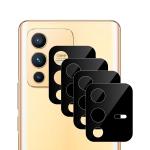 Kite Digital [Pack of 4] Vivo S12 [Black] Back Camera Lens Protector Tempered Glass - Full Camera Coverage with Easy Installation Kit