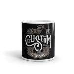 Rish Custom Garage Printed Black Ceramic Coffee Mug, 350 Ml