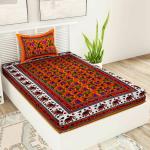 UniqChoice Yellow 100% Cotton Single Bedsheet With 1 Pillow Cover(1+ 1_ Single_ JangalHathi_ Yellow)