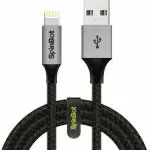 SpinBot Lightning Cable 1.5 m ChargeUp Dual Braided 3A Fast Charge and Sync Charging & USB Cable