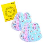 10Club Baby Fastdry Bibs - Pack of 10 | Feeding Infants and Toddlers | 0-2 Years | Waterproof, Spill Resistant Bibs | Useful Baby Shower Gift | Pocket-Friendly | Unisex Reusable Bibs