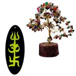 Divya Mantra Multicolor Acrylic Gemstone Chakra Vastu Plant and Om Pack of 2 ,DVYMCOM1958