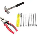GIZMO 8Pc Screwdriver Set, Steel Hammer 1/2 Inch, Cutting Plier.