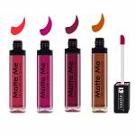 Krayons Matte Me Ultra Smooth Matte Liquid Lip Color Maskproof 5ml Each (Pack of 4) Sunset Orange Pink Fever Wow Pink Coffee Creme