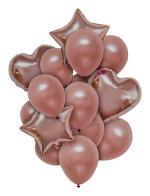 My Party Suppliers Rose Gold Heart Star Shaped Party Decorative Foil Balloons