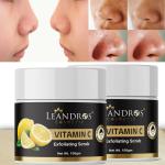 Leandros Vitamin-C Face And Body Scrub, 50 G Each (Pack Of 2)