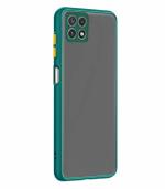 Samsung A22 Green Silicon Light Matte Finish Mobile Back Case 20.3 x 12.7 x 10.2 cm