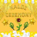 Grand Shop Multicolor Aluminium, Rubber Letter Foil Balloons, Fringe Curtain, Sunflower Foil Balloon, Leaf Foil Balloon, Star Foil Balloons, Yellow White Balloons