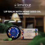 Imroz Hemp Natural Lip Balm For Men & Women I 24 Hrs Lip Moisturizer For Dry And Chapped Lips I Non-sticky | Enriched with Cocoa Butter, Narangi & Hemp Seed Oil | SPF 30 Protection From UV Rays I 5gm